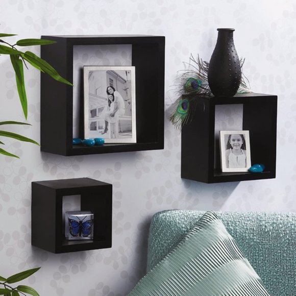 Wall Mounted Shelving Units - 3 Shelf Aluminum – Modern Shelving 3 Wall Shelves Brand New